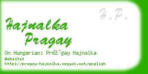 hajnalka pragay business card